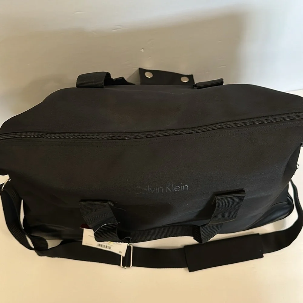 Calvin Klein black Travel Duffle Gym Carry On Bag No Pockets
